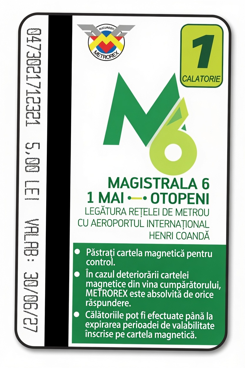 Cartelă metrou 1 călătorie