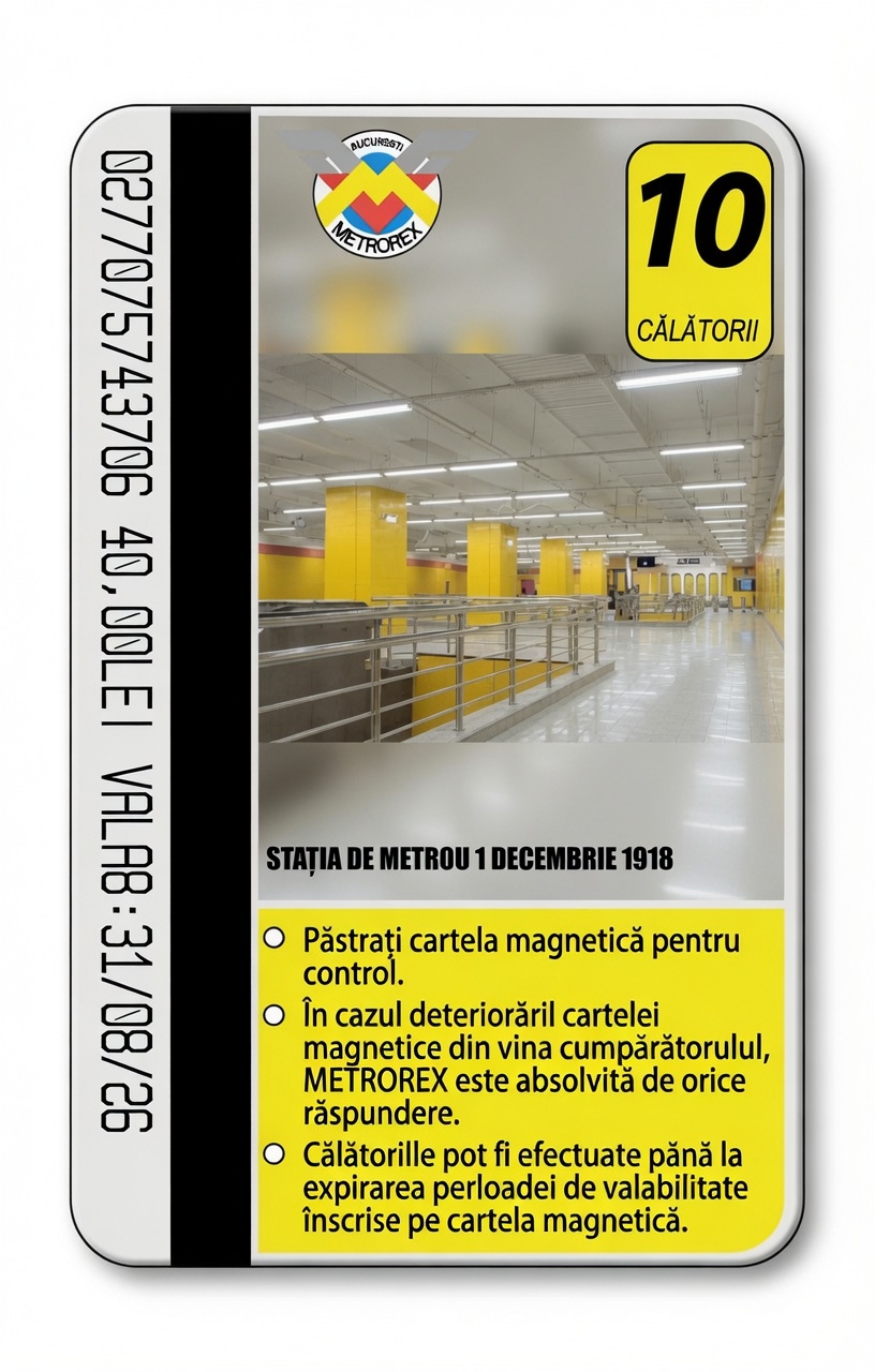 Cartelă metrou 10 călătorii