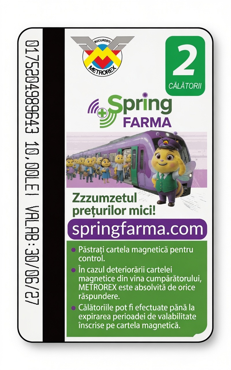 Cartelă metrou 2 călătorii