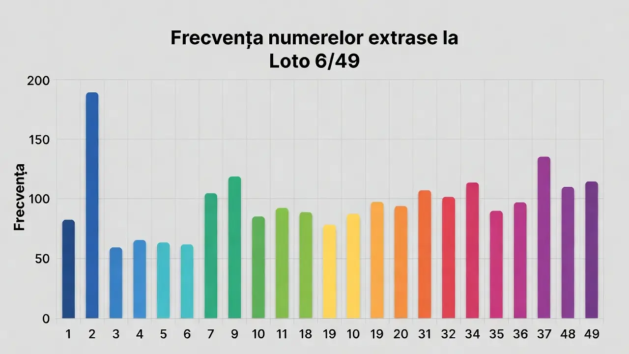 Frecvența numerelor extrase la Loto 6/49