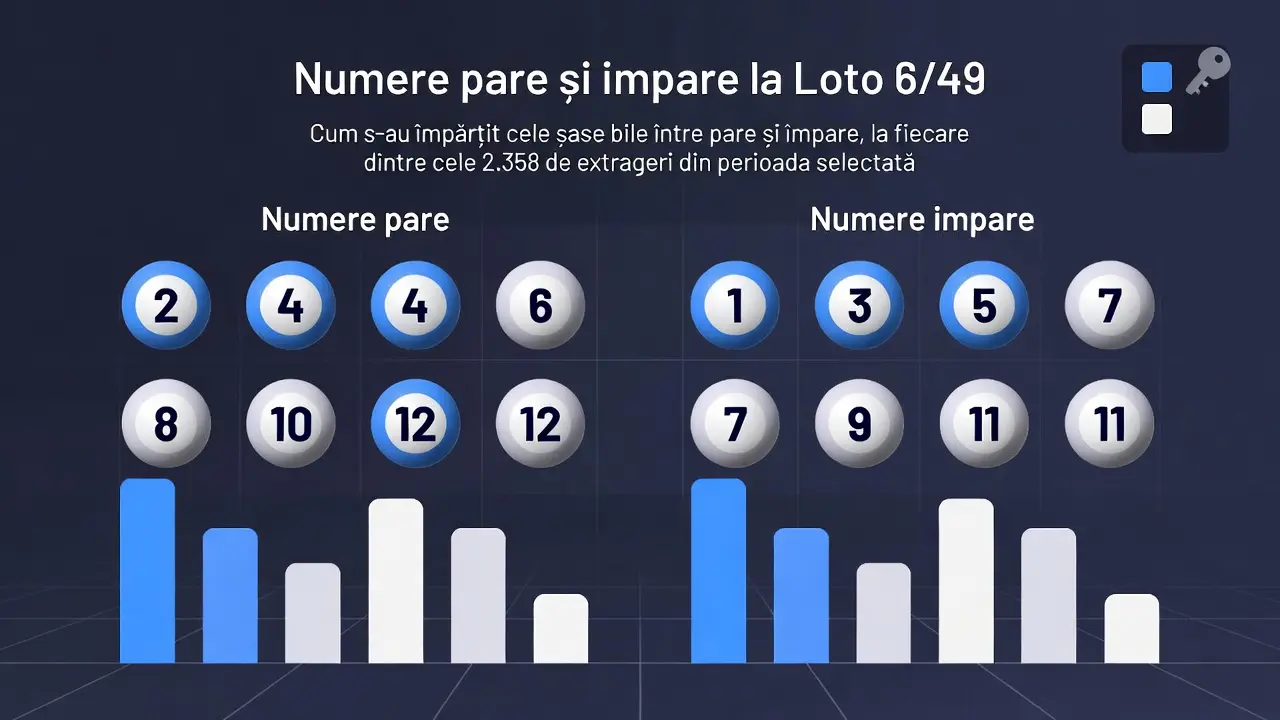Numere pare / impare în rezultatele Loto 6/49